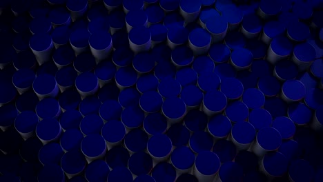 superficies azules geométricas cilíndricas abstractas en el espacio virtual