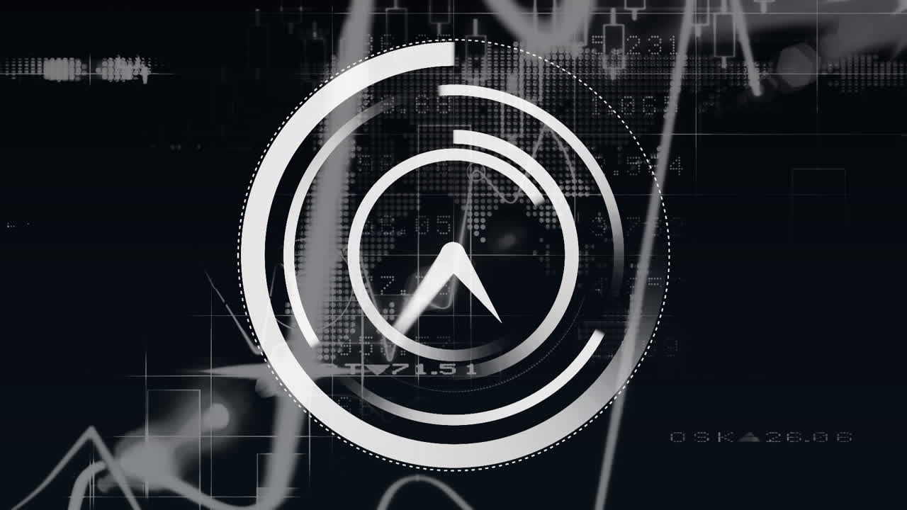 Clock with graphs and statistics