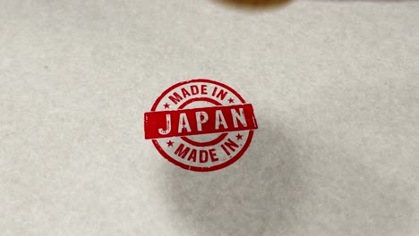 made in japan stamp and stamping loop animation