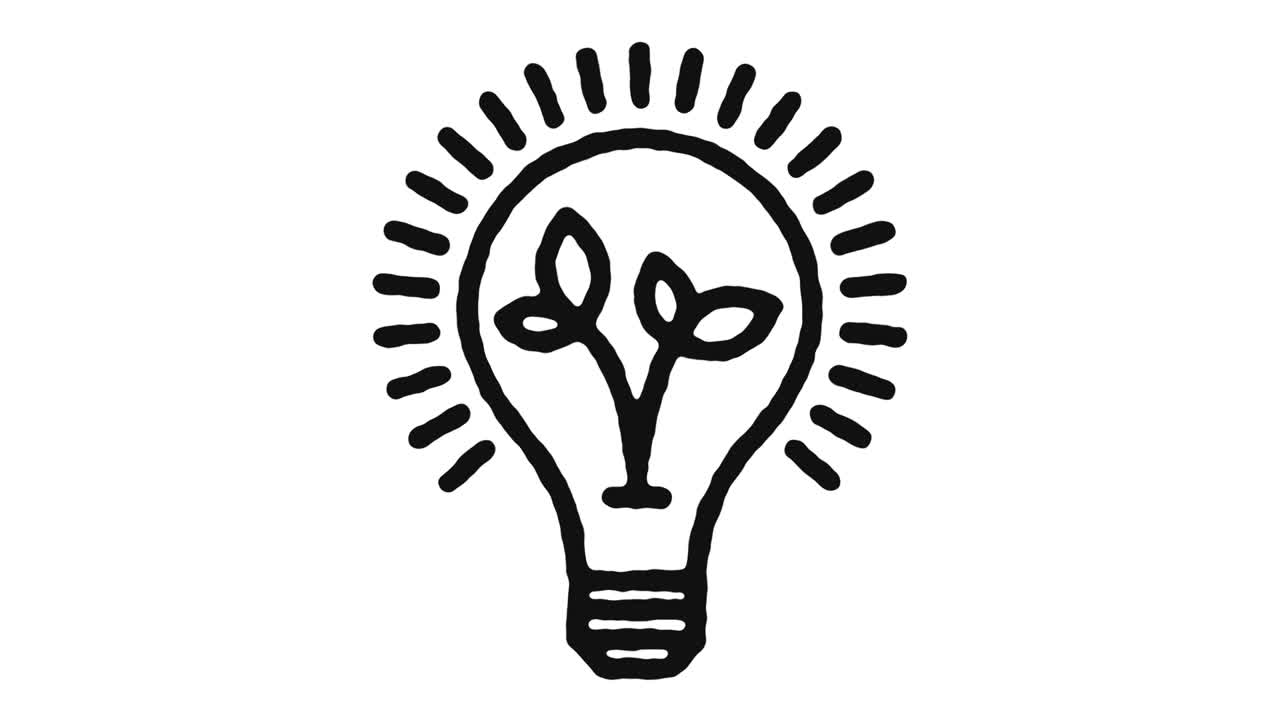 Green Energy Icon Animation Footage & Alpha Channel