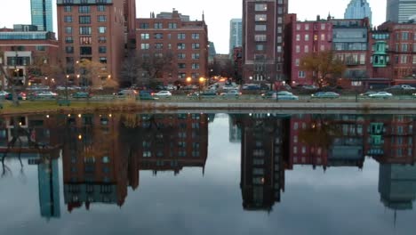 beautiful scenes of boston sun set during autumn