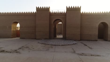 Drone-shot-of-the-ancient-city-of-Babylon-in-Iraq