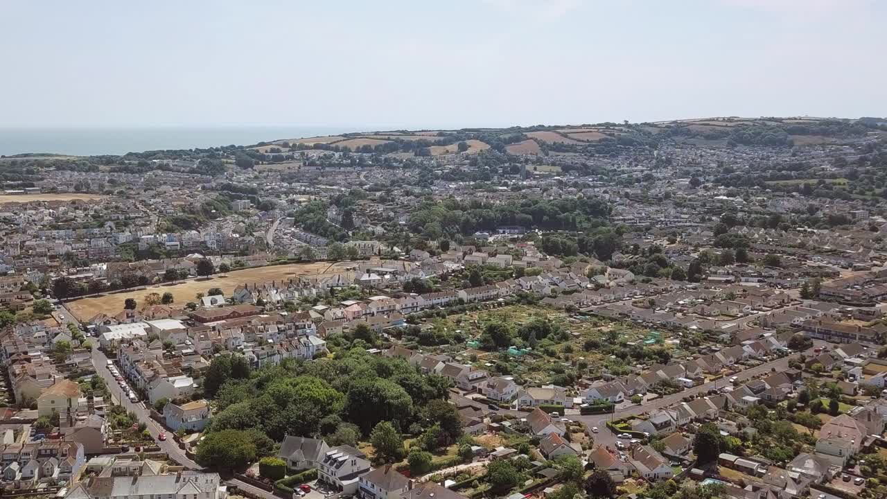 해안 도시 의 공중 사진