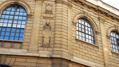 Historic-Facade-Windows-On-The-World-Famous-Ecole-Polytechnique-In-Paris,-France