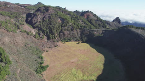 caldera de los marteles from a bird's eye view: fantastic aerial shot of the island of gran canaria