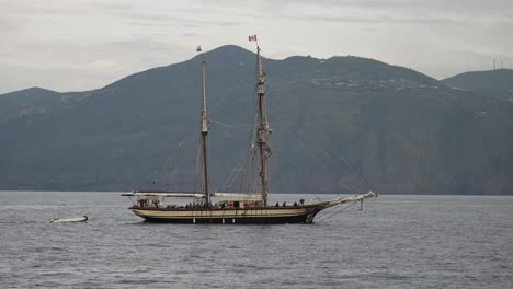 wooden sail ship aeolian islands italy 2022