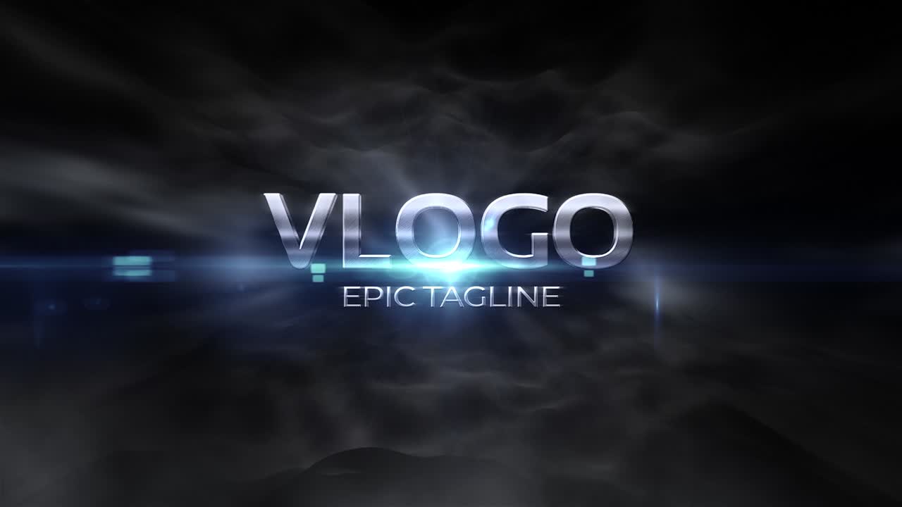 Filmisk VLOG O titelafsløring med lysstråler og partikler.