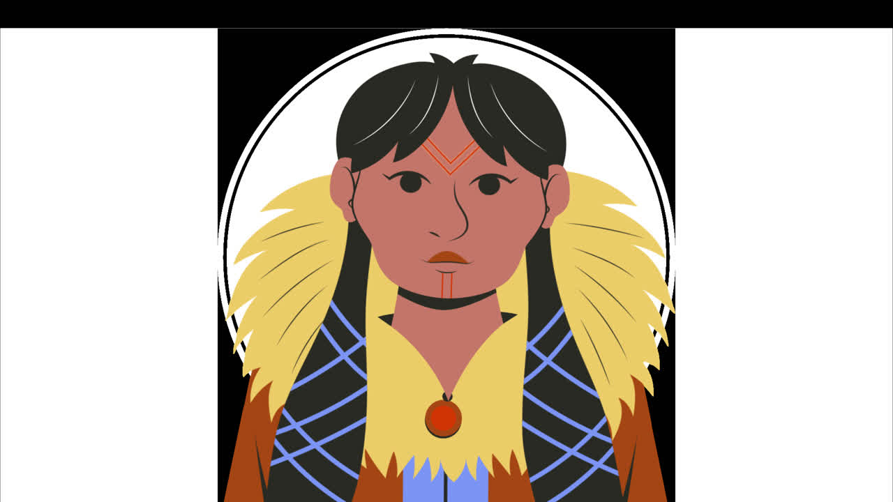 아메리카 원주민 여성 초상화