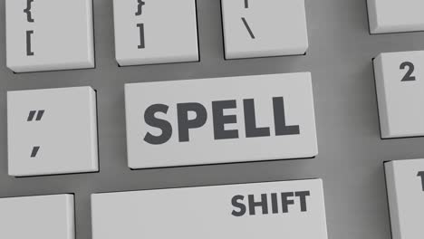 spell button pressing on keyboard