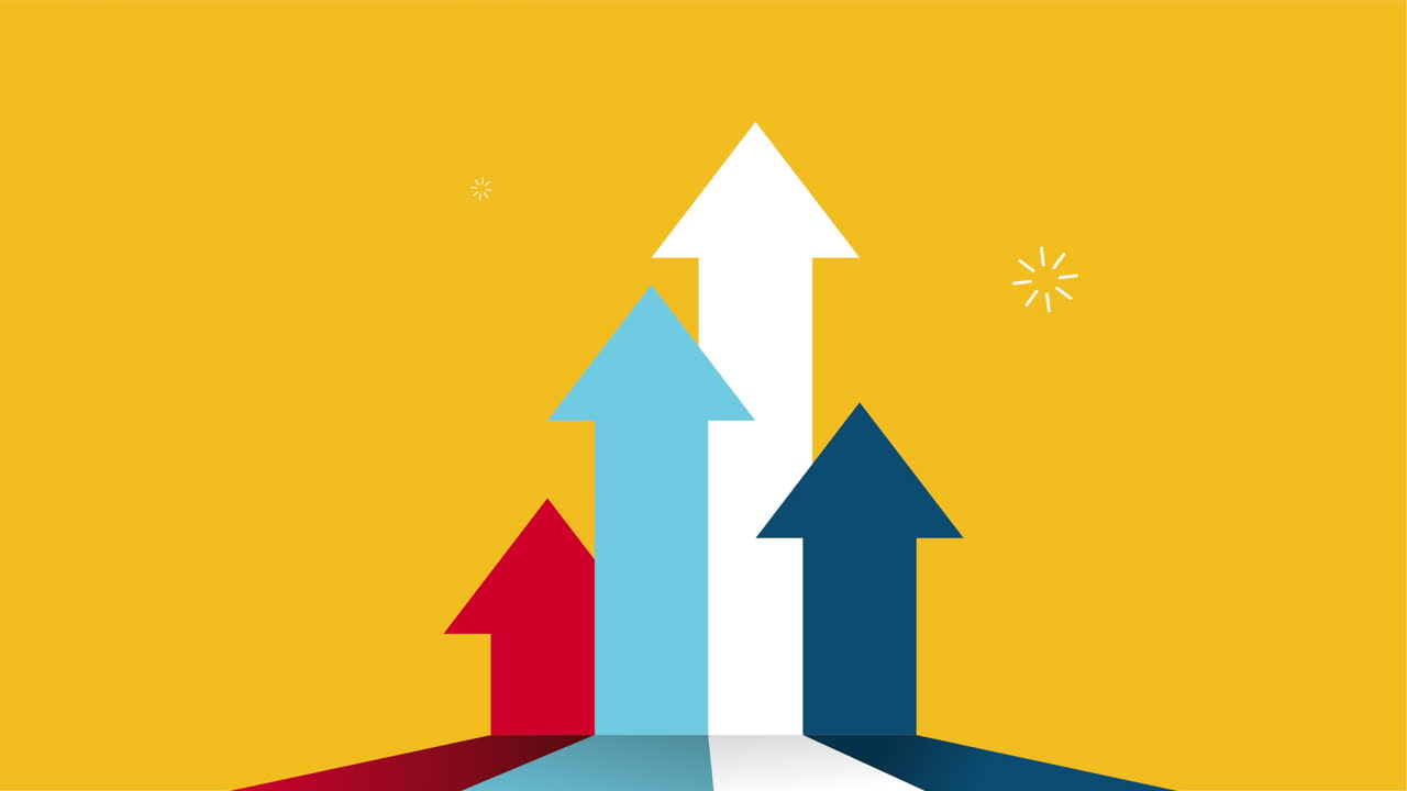 통계 화살표 바 성공 애니메이션