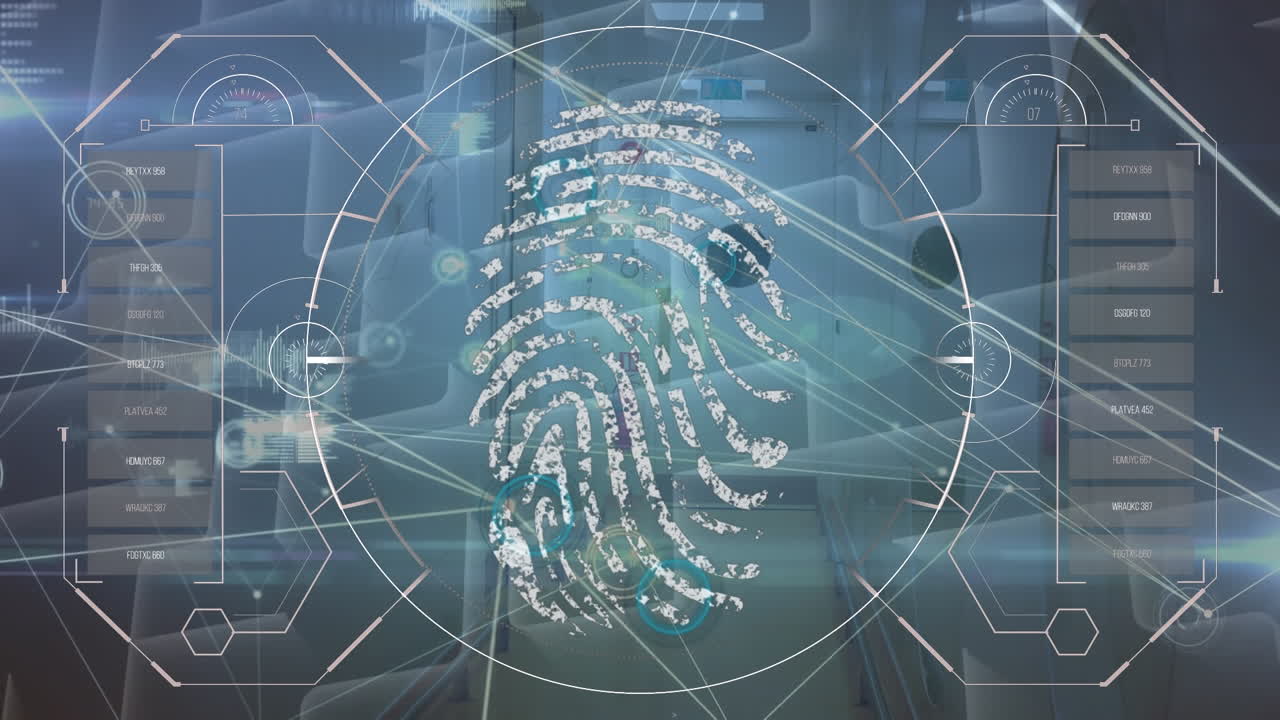 animación del escaneo de alcance sobre la red de conexiones y el paisaje urbano