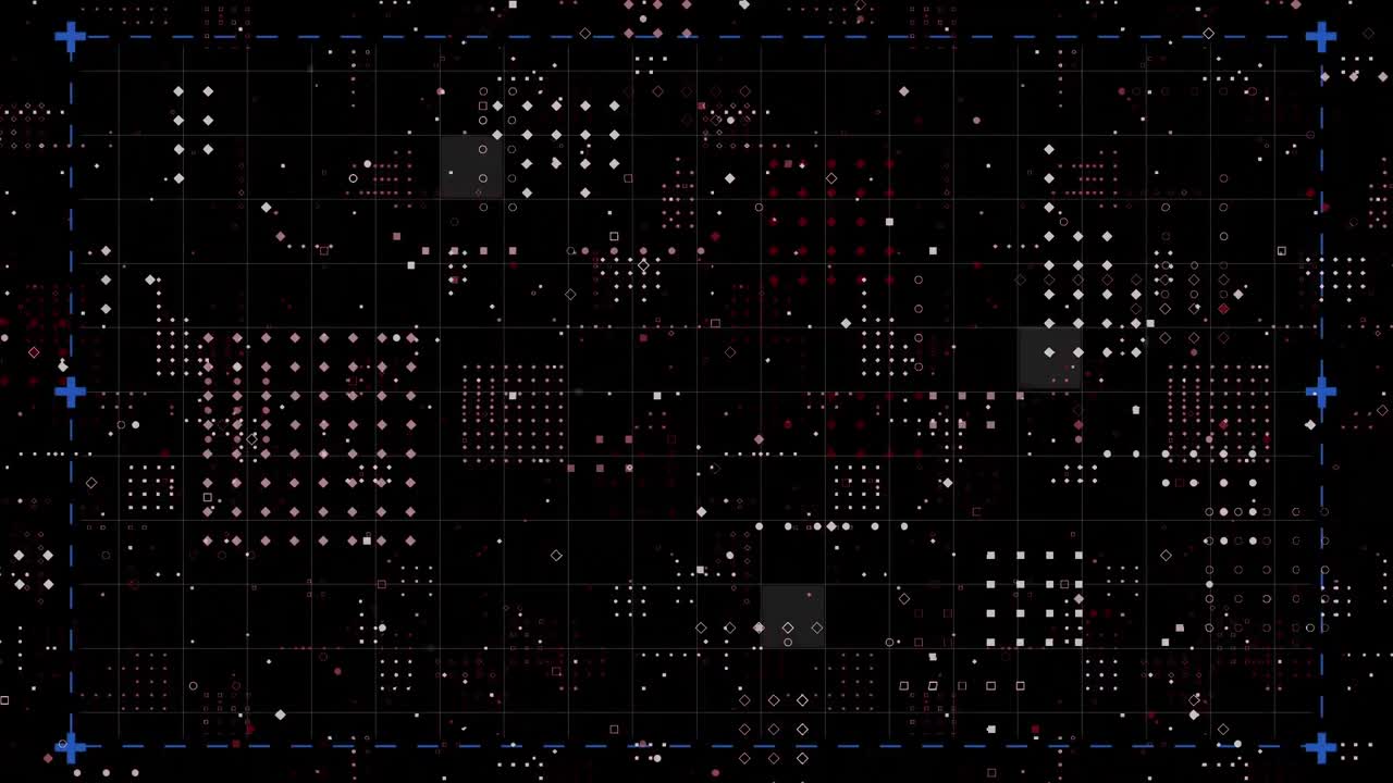 Animation of markers and data processing over grid