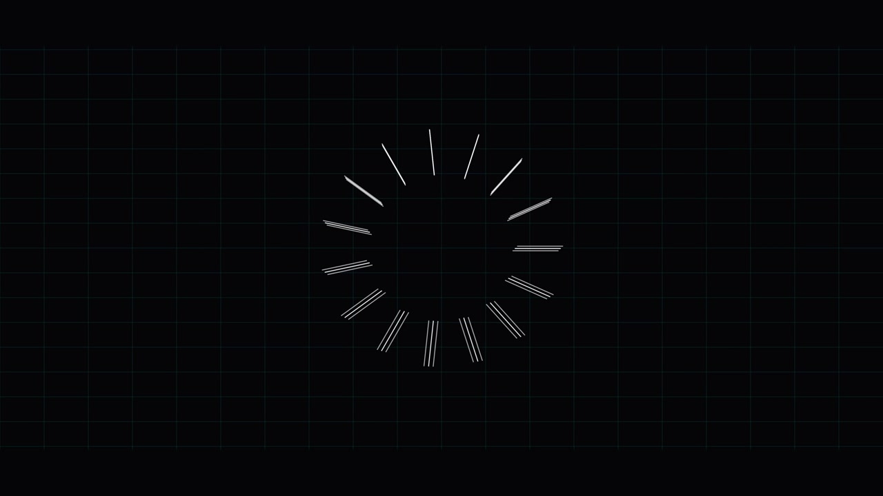 Abstract Digital Motion Graphics with Geometric Lines and Audio Waveforms