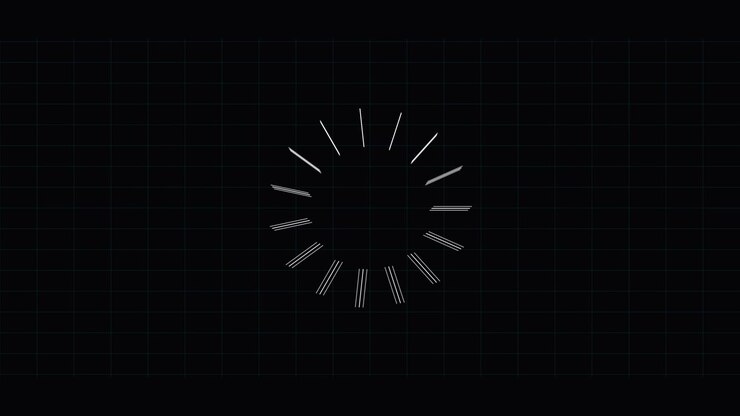 Abstract Digital Motion Graphics with Geometric Lines and Audio Waveforms