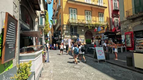 people enjoying a sunny day at a café