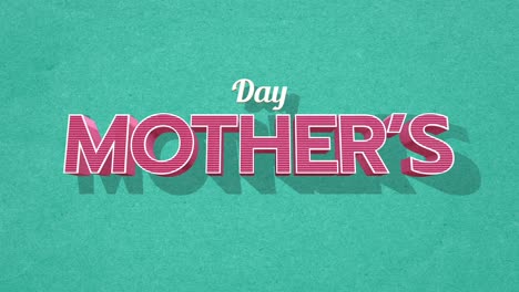 retro mothers day text on green vintage texture in 80s style