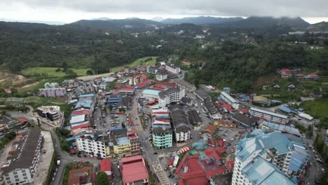 general landscape view of the brinchang district within the cameron highlands area of malaysia