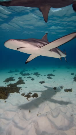 sharks in the coral reef