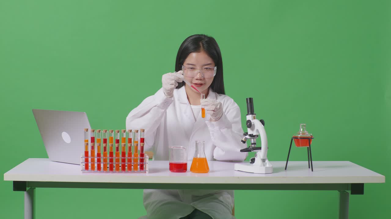 Scientist conducting research in laboratory