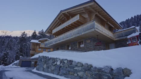 Beautiful-dolly-of-luxurious-chalet-in-Swiss-countryside