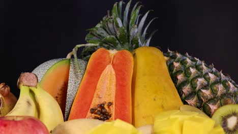 assortment of tropical fruits