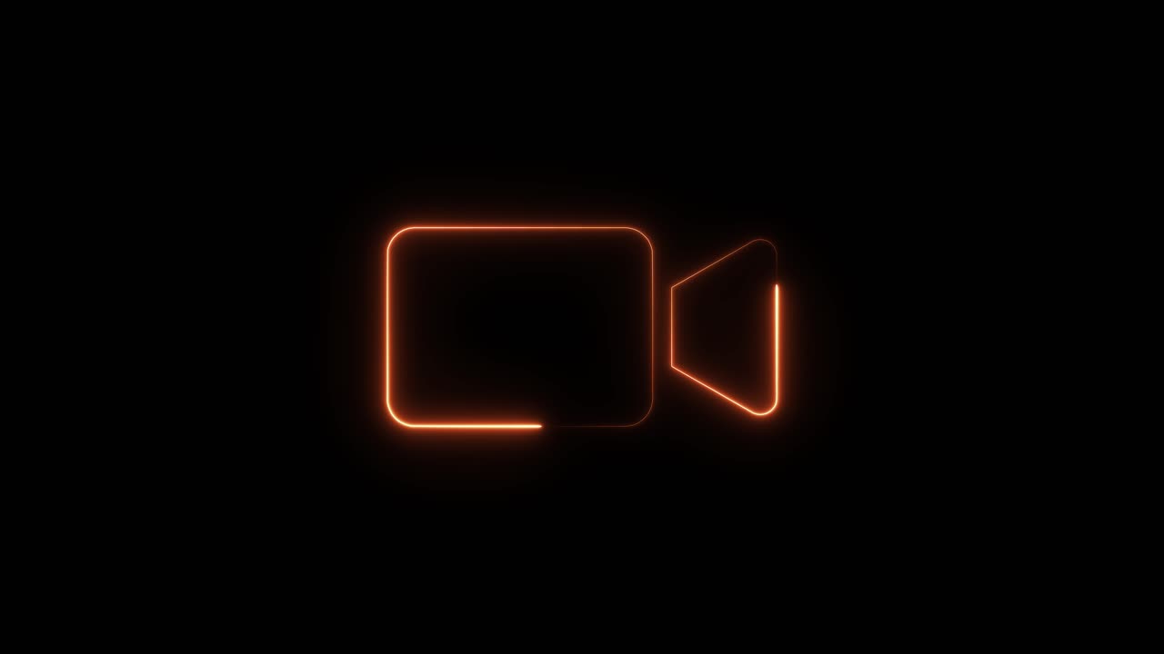 Neon Video Camera Icon