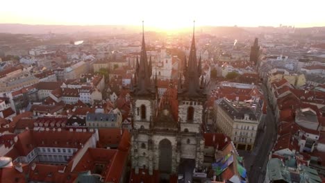 aerial view of prague cityscape czech republic