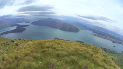 lapso de tiempo del lago wanaka plano general