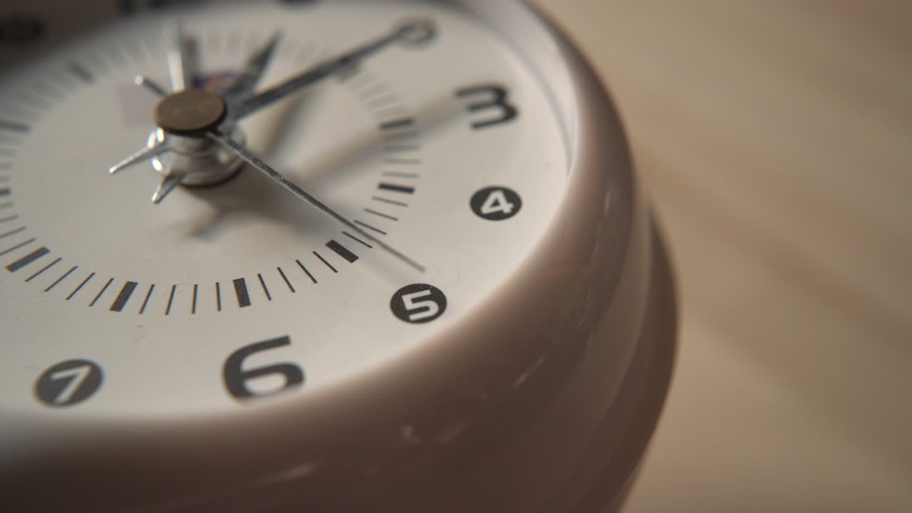 Close-up shot of analog clock