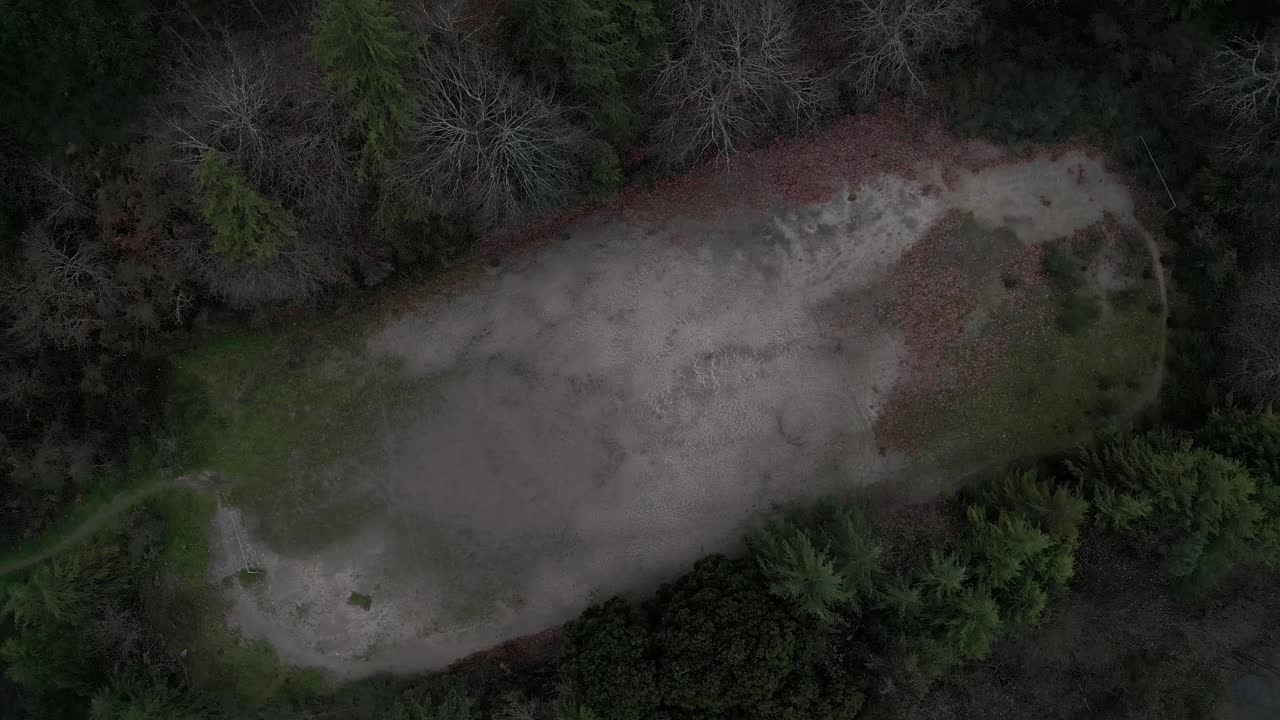 campo de fútbol desierto, bosque de lagares, portugal