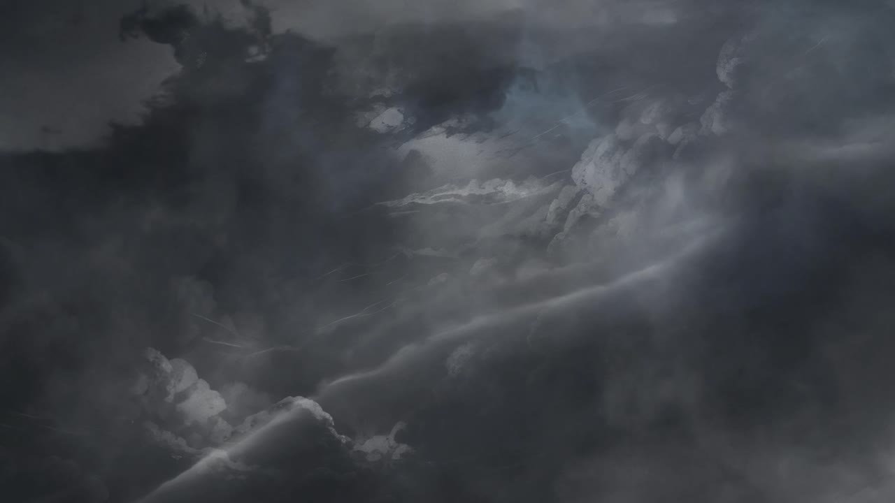 nubes de rayos que se mueven a través del cielo con tormentas eléctricas