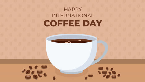 gráfico de movimiento del día internacional del café