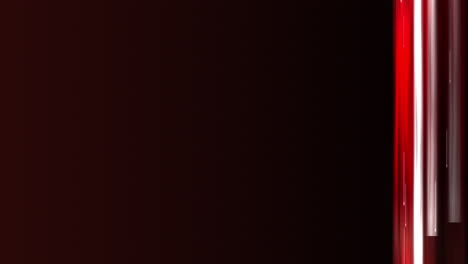 a streak of red and white animated lines on the right side of the view with fast-moving particles