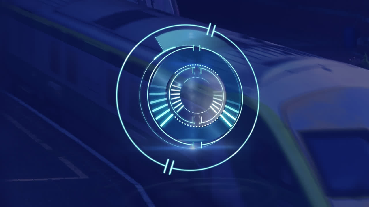 animación del escaneo de alcance sobre el tren