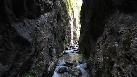 young man extreme sport canyon river