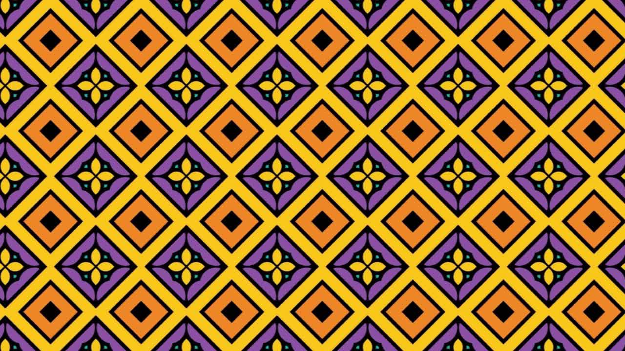 animación de patrones geométricos repetidos sin costuras en colores negro, gris, azul agua y blanco