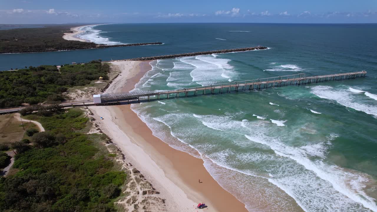 Doug Jennings Park, The Spit Dog Beach In Main Beach, Queensland, Australia - Aerial Shot