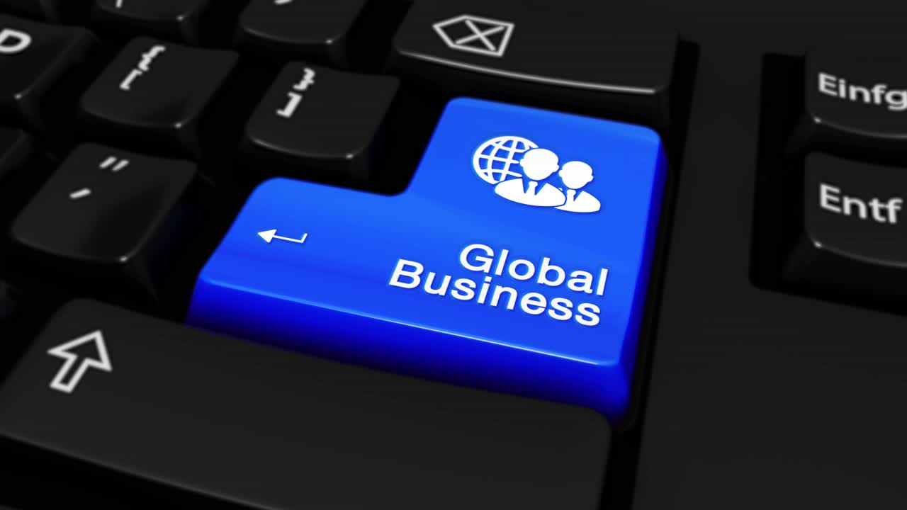 Global Business Key on Computer Keyboard