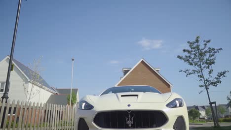 slider shot of a maserati front and sign