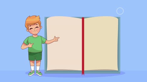 animación de personajes de niños rubios