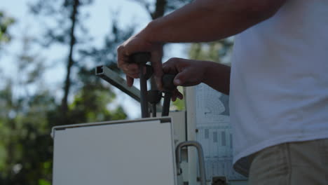 man operating a crane outdoors