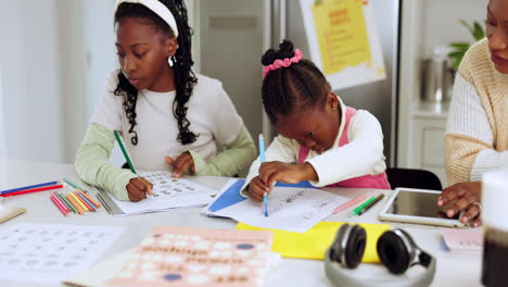 education, homework or girls with black mother