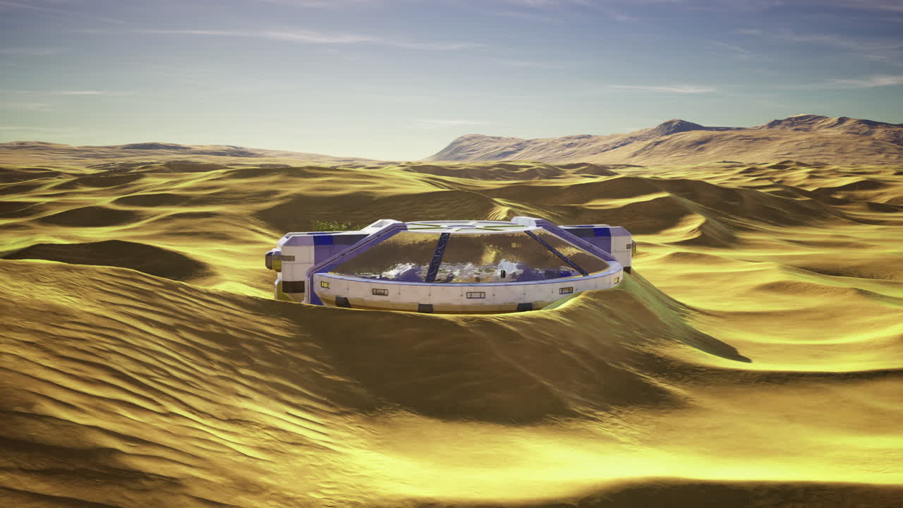 Exploration habitat in a laboratory setting on an alien landscape