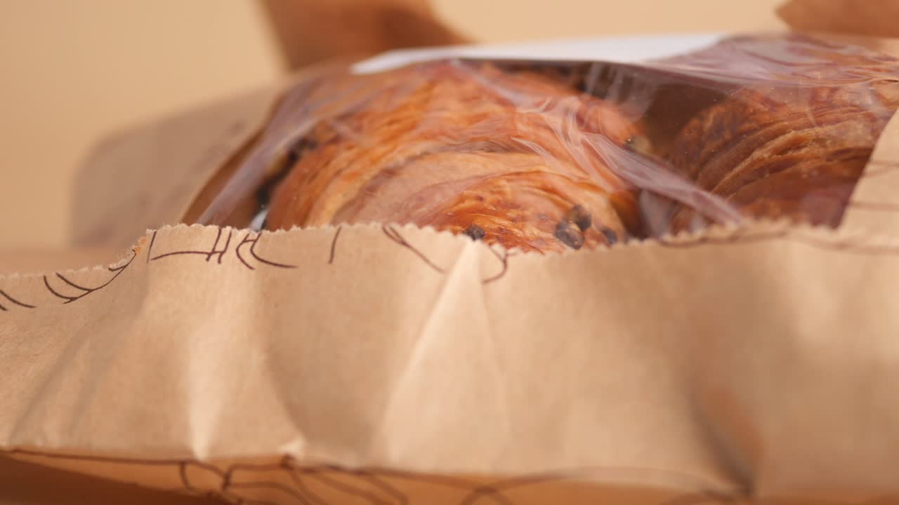 Croissants in a paper bag
