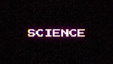 intentional digital artifact injection fx animation, decoding a noisy scambled 8-bit text: science