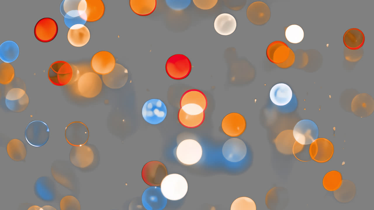 Farverige bokeh-lys animeret overlay, transparent 4K-video, alfakanal, ProRes 4444