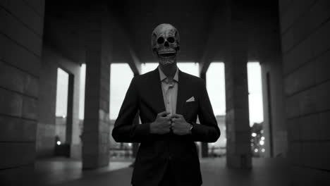 man in skull mask