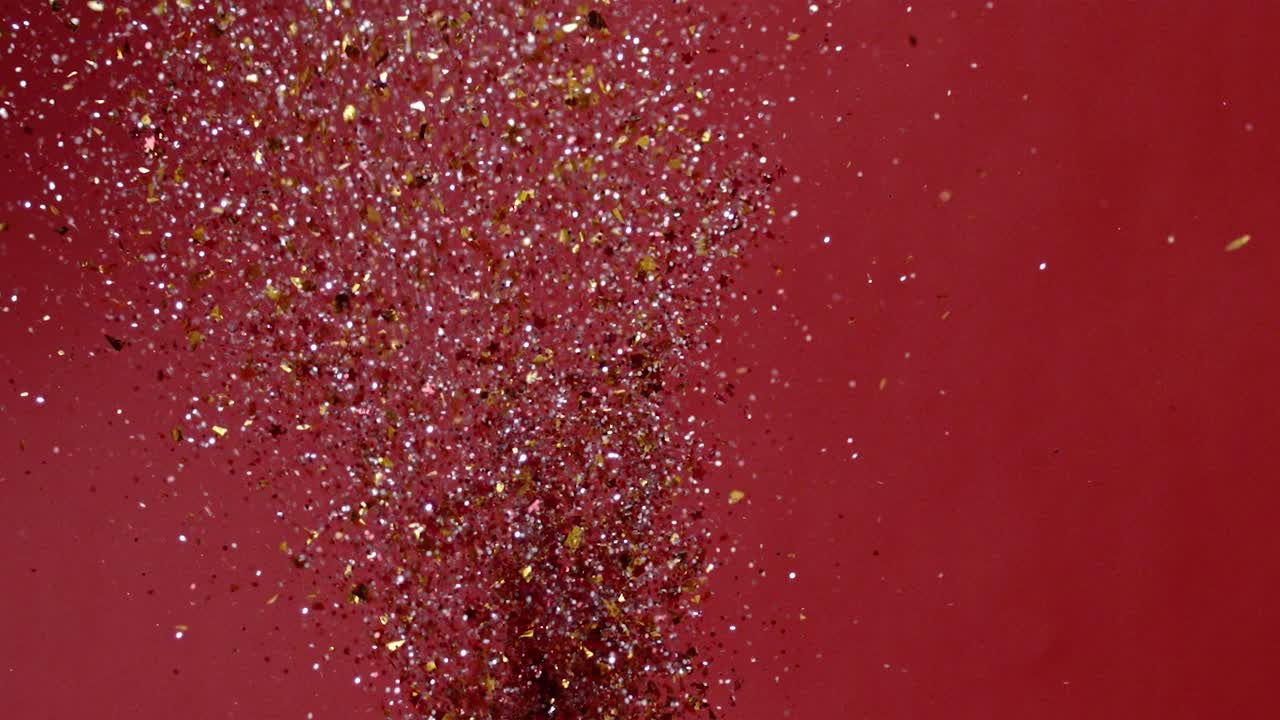рождественская бомба с блестками, снятая на phantom 4k с частотой 1000 кадров в секунду