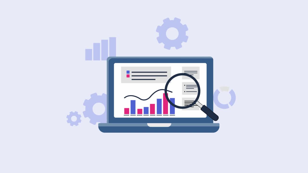 Laptop Displaying Data Analysis and Business Statistics
