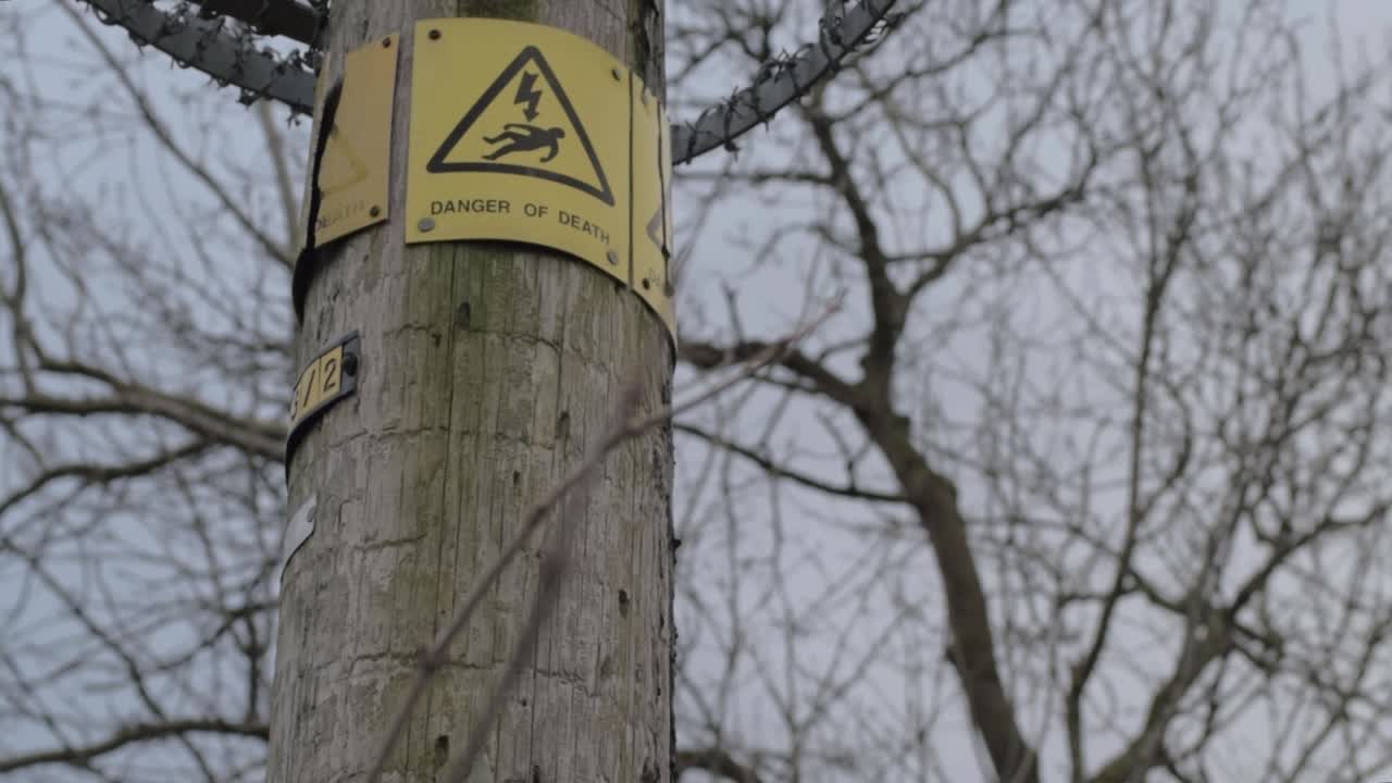 Danger of Death Warning Sign on Power Pole